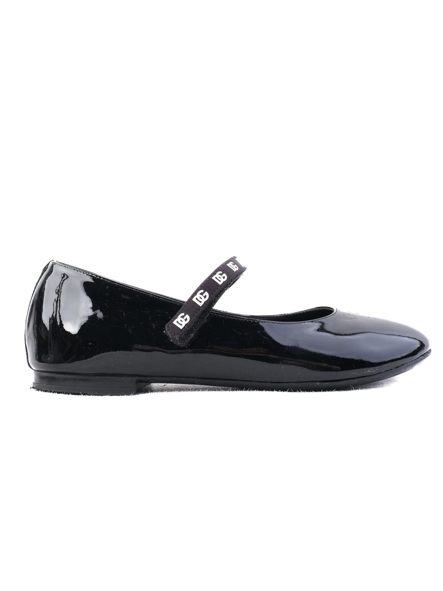 Excellent Dolce Gabbana Black Lacquer Mary Jane Shoes for Kids Size 33
