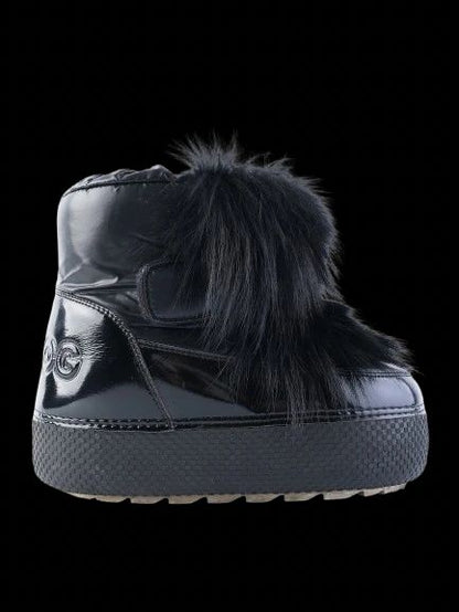 Excellent Jog Dog Kids Winter Boots Black Leather Size 34