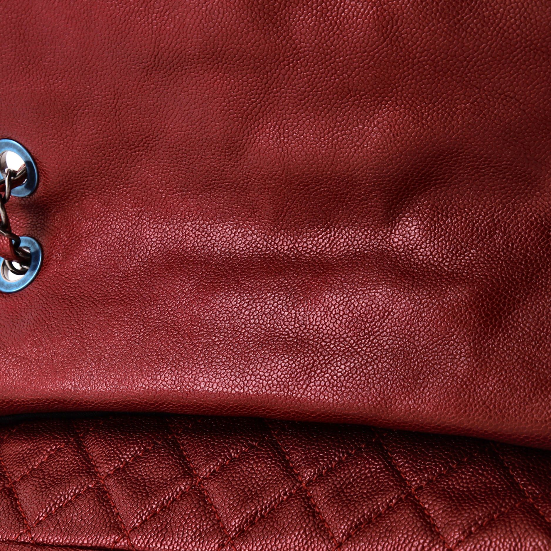 Chanel Easy Flap Bag Quilted Caviar Jumbo