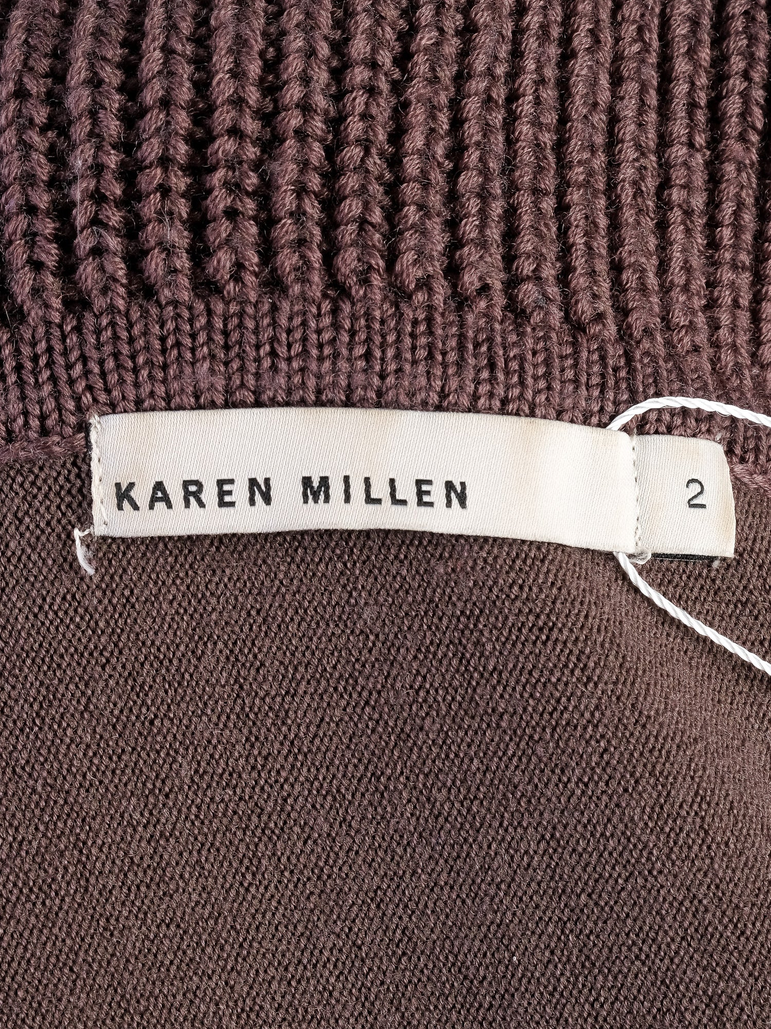 Excellent Karen Millen Orange Wool Sweater Size XS Off-Shoulder