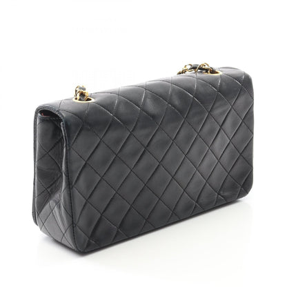 Chanel Black Matelasse Full Flap Shoulder Bag Lambskin (sheep Leather)