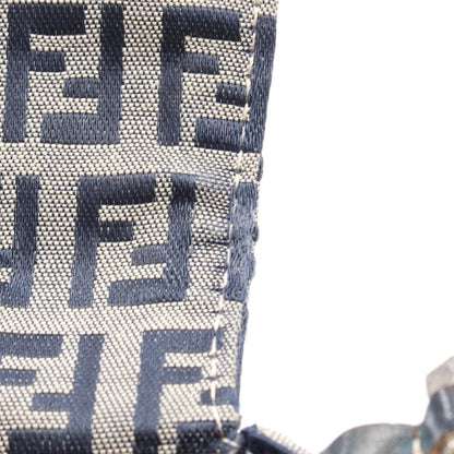 Fendi Zucchino Handbag Navy Gray Canvas 16464