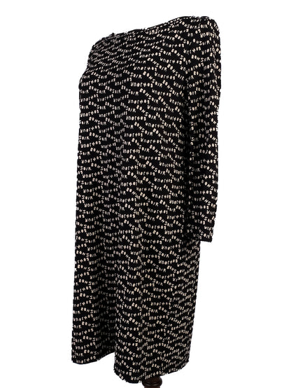 Weekend MaxMara Black Patterned Dress Size M Excellent Condition