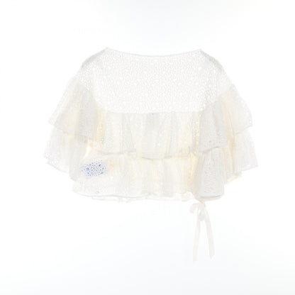 Chanel White T-shirt Cotton Nylon P 43385k 04388