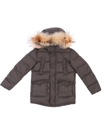 Herno Excellent Condition Green Nylon Puffer Jacket Size 6 for Kids