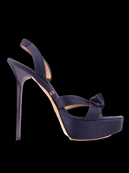 Excellent Gianmarco Lorenzi Blue High-Heeled Sandals Size 37.5