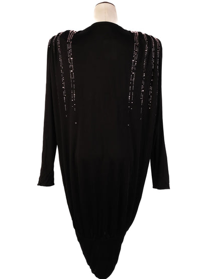 Excellent Attico Black Viscose Dress Size L with Pink Sequins