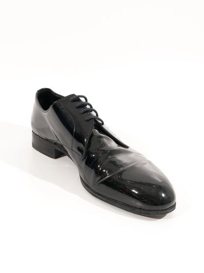 Excellent Valentino Black Patent Leather Dress Shoes Size 41