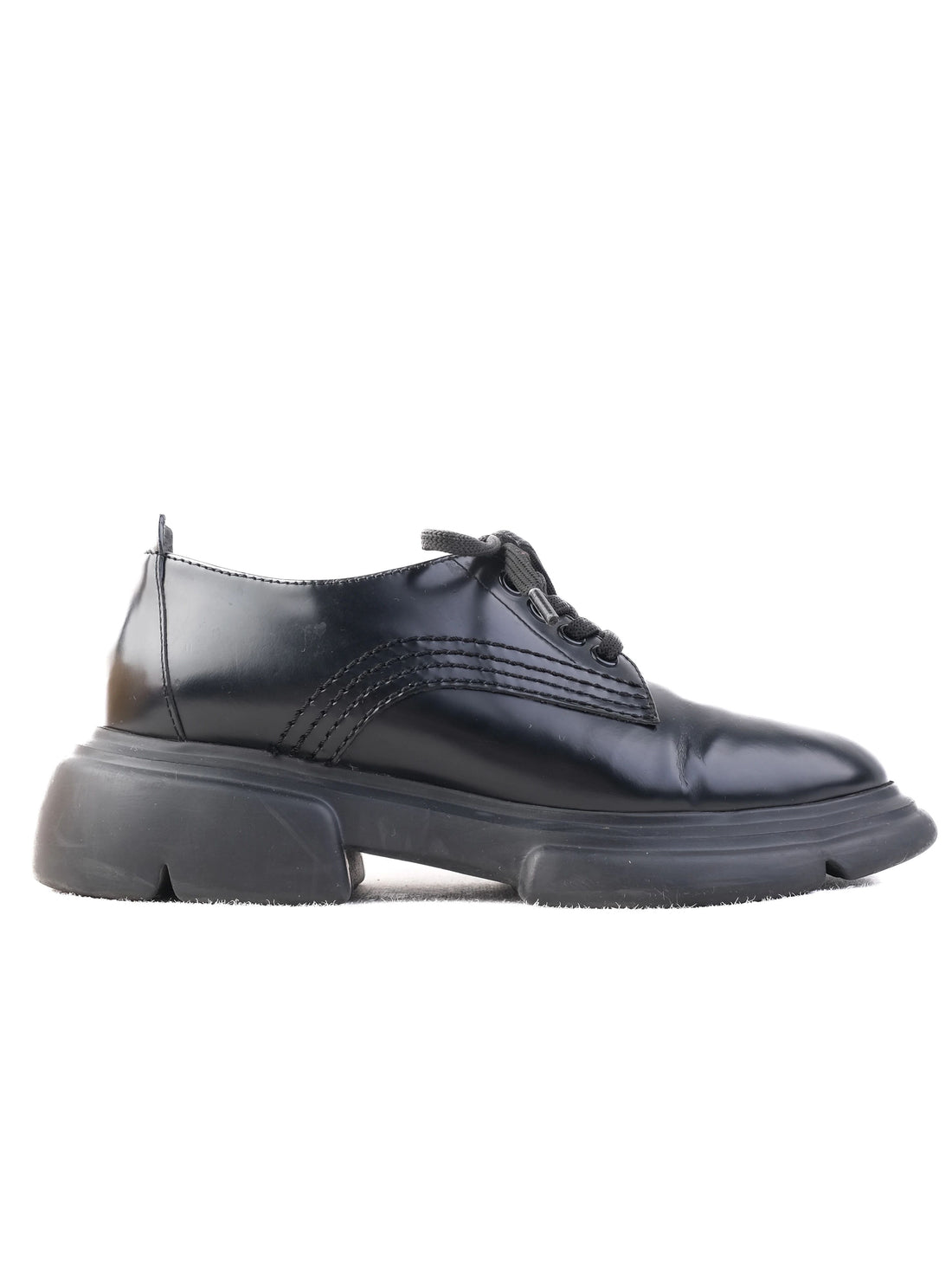 Excellent Emporio Armani Black Leather Shoes Women&