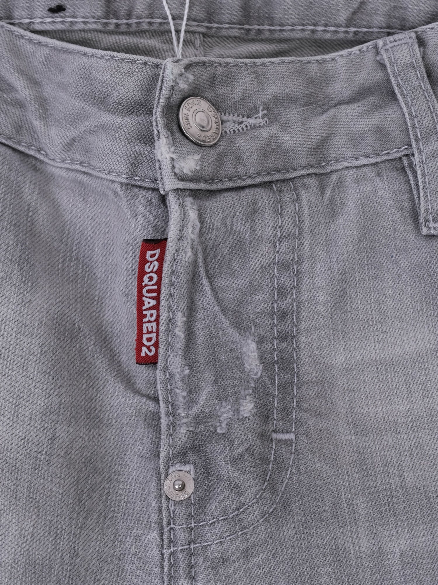 Excellent Dsquared2 Gray Distressed Jeans Size S Made in Italy