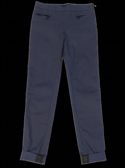 Excellent Dolce Gabbana Navy Blue Nylon Pants with Zippered Pockets