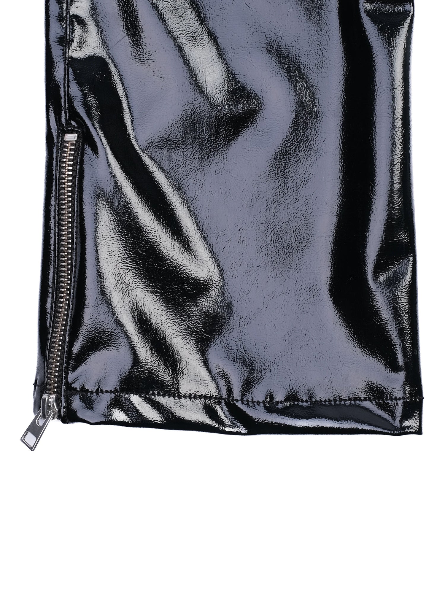 EXCELLENT Maje Black Glossy Polyurethane Pants Size S
