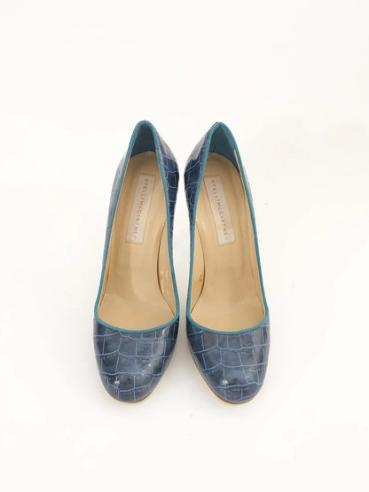 Good Stella McCartney Blue Leather High-Heeled Shoes Size 37.5