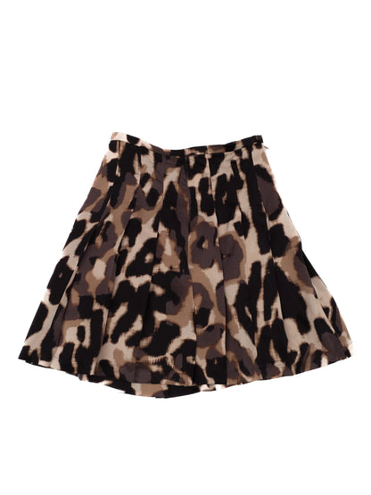 Perfect Weekend MaxMara Black Silk Pleated Skirt Size M