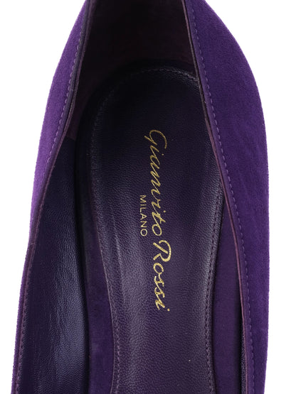 Excellent Gianvito Rossi Purple Leather Stiletto Heels Size 39.5