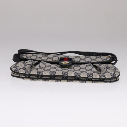 Gucci Gg Supreme Sherry Line Shoulder Bag Pvc Red Navy Auth