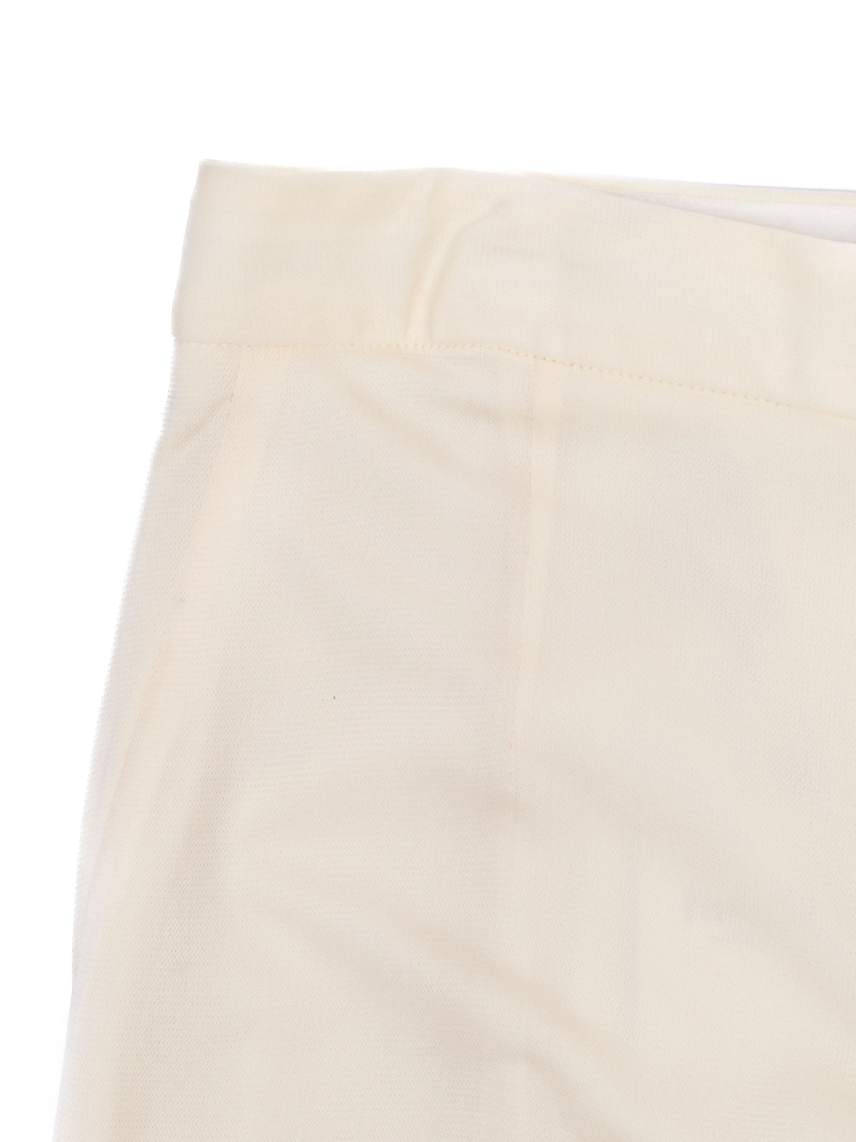 Excellent Alberta Ferretti White Wide-Leg Pants Size S Viscose
