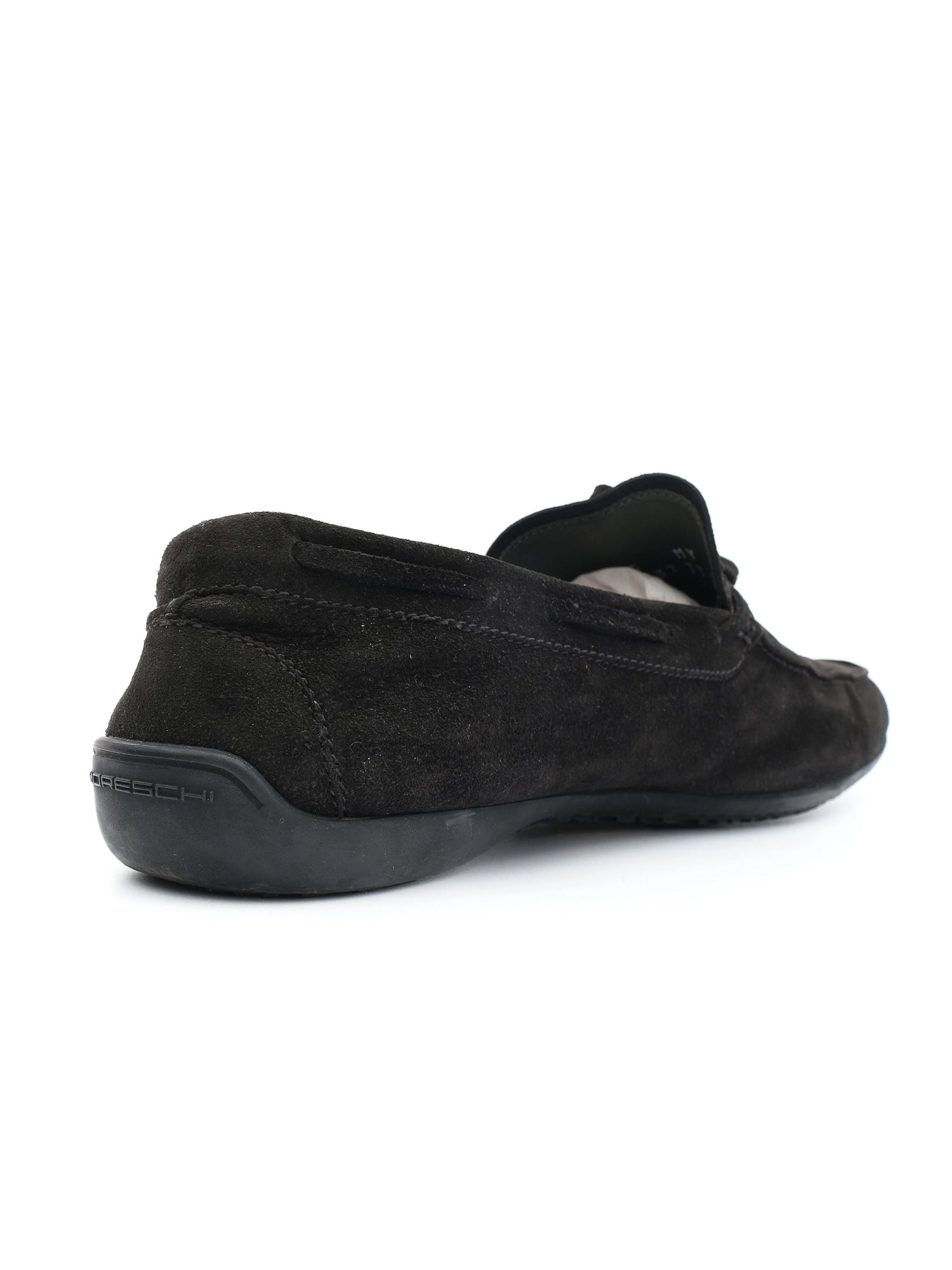 Excellent Moreschi Black Leather Loafers with Bow Detail Size 41.5