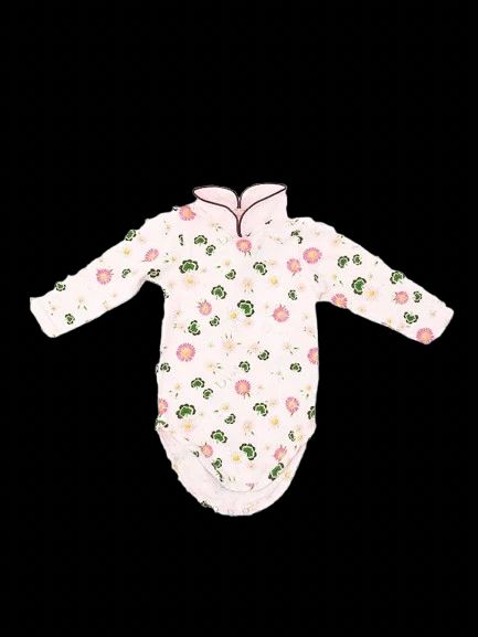 Excellent Baby Dior Floral Onesie Pink Cotton 0-3 Months