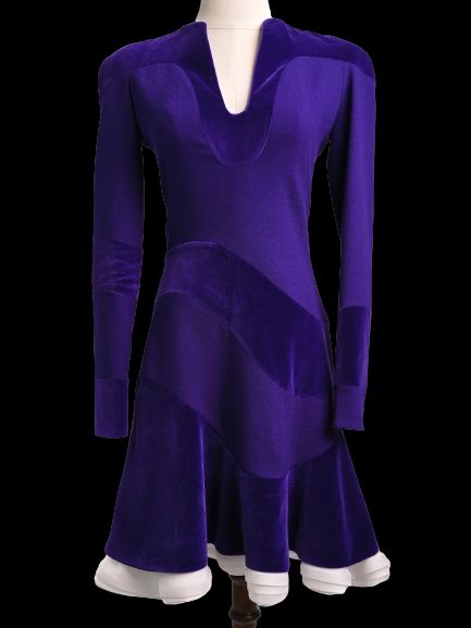 Excellent Alexander McQueen Purple Cotton Dress Women Size