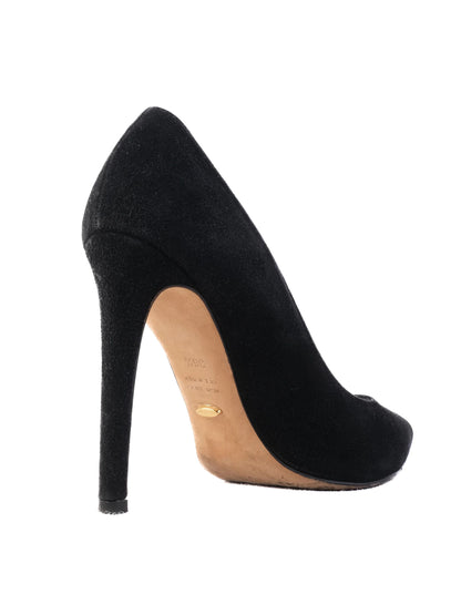 Excellent Sergio Rossi Black Leather High-Heeled Stiletto Shoes
