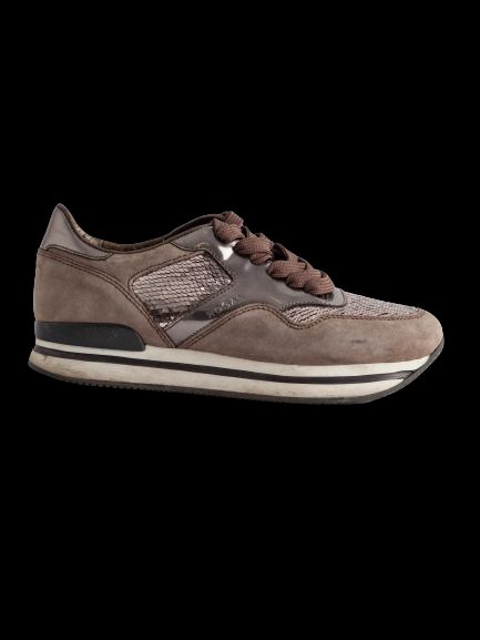 Good Hogan Gray Genuine Suede Sneakers Size 36.5 Women