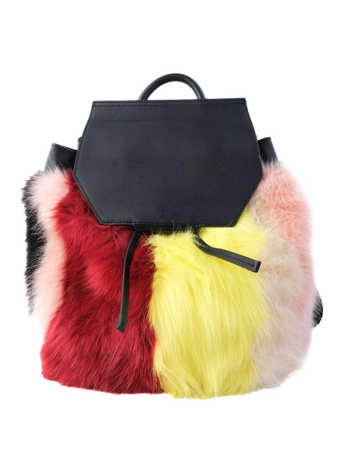Excellent Kendall+Kylie Multicolored Faux Fur and Leather Backpack