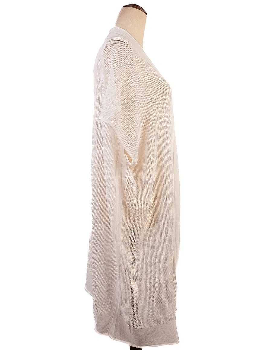 Excellent PierAntonio Gaspari White Open Cardigan Size M Viscose