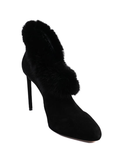 Excellent Dior Black Leather High-Heeled Shoes Size 38.5