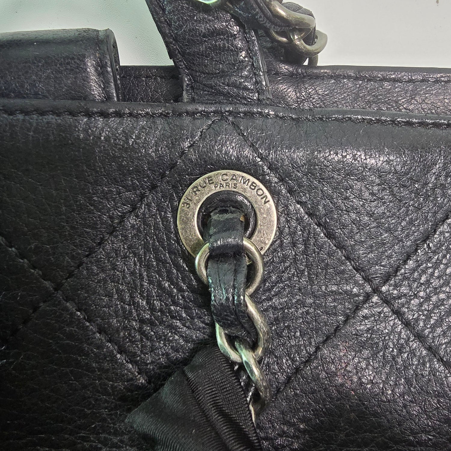Chanel Turn-around Ligne Black Deerskin