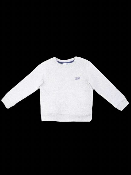 Excellent Hugo Boss Gray Kids Sweatshirt Size 4 Polyester