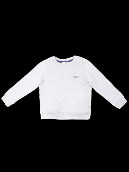 Excellent Hugo Boss Gray Kids Sweatshirt Size 4 Polyester