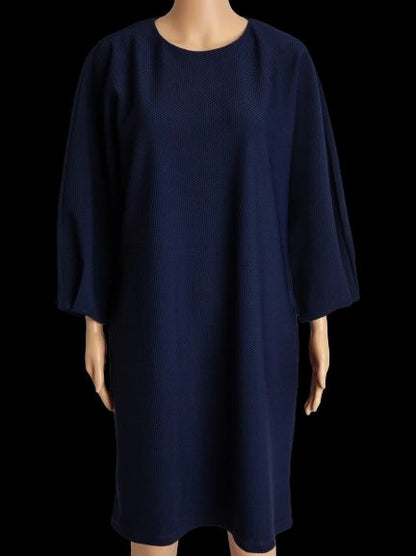 Excellent Marella Long Sleeve Blue Polyester Dress Size N/A