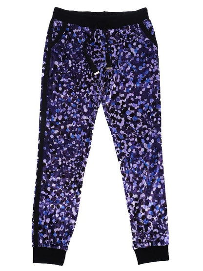 Excellent Roberto Cavalli Hooded Jacket Purple Black Size M