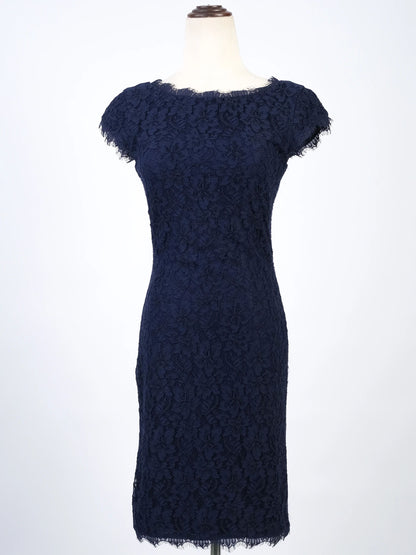 Excellent Diane von Furstenberg Purple Lace Dress Size XS