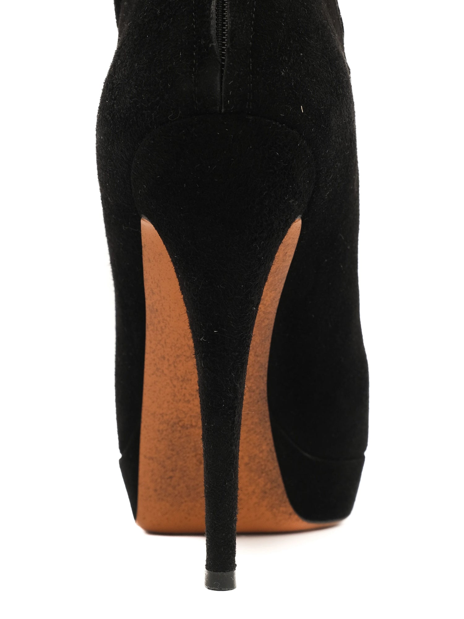 Gucci Black Genuine Suede Knee-High Stiletto Boots Size 36