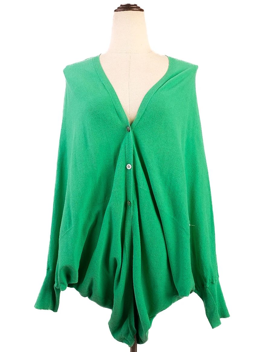 Excellent Paul&amp;Joe Green Cotton Oversized Cardigan Size M