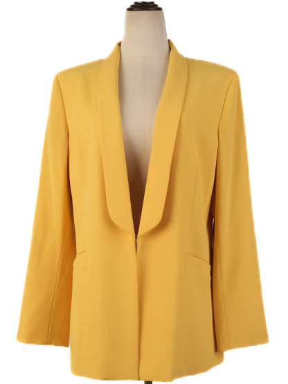 Excellent Alice+Olivia Yellow Blazer Size XXL Polyester Women