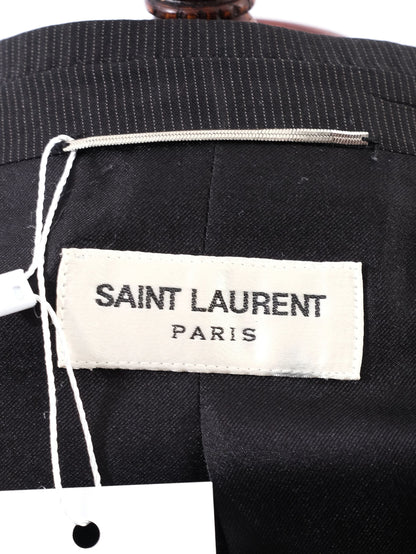 Perfect Saint Laurent Black Wool Blazer Size XL for Men
