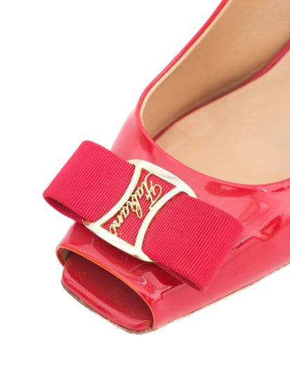 Giovanni Fabiani Red Slingback High-Heeled Shoes Size 40 Excellent