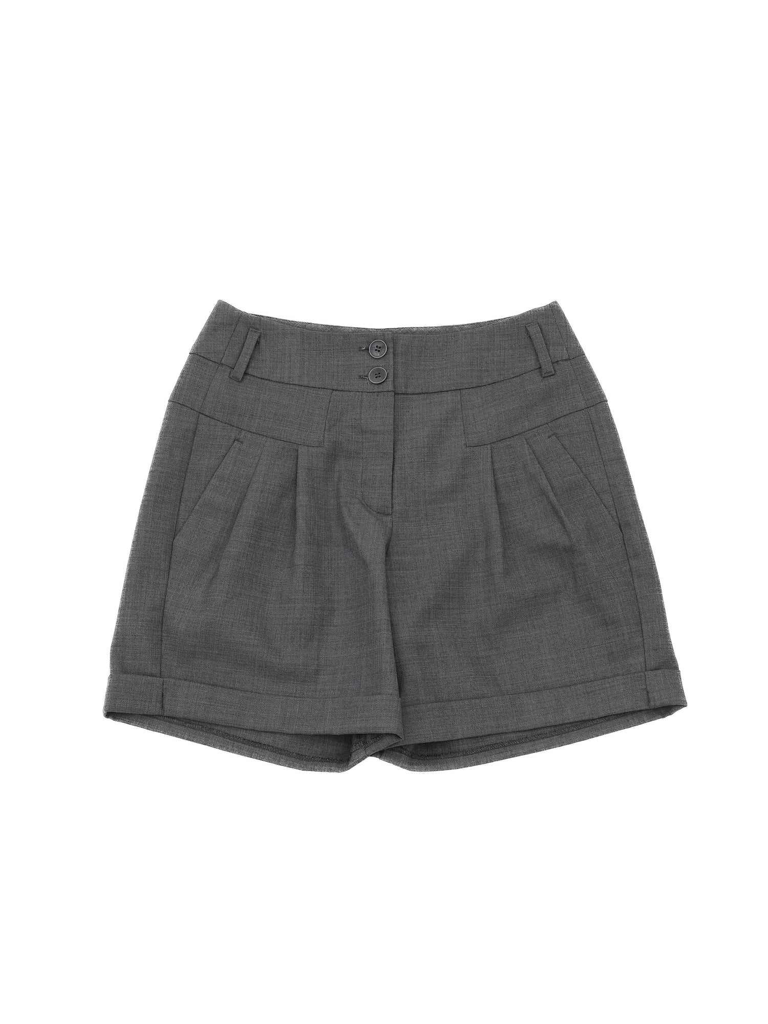 Excellent Weekend MaxMara Gray Wool Shorts Size S