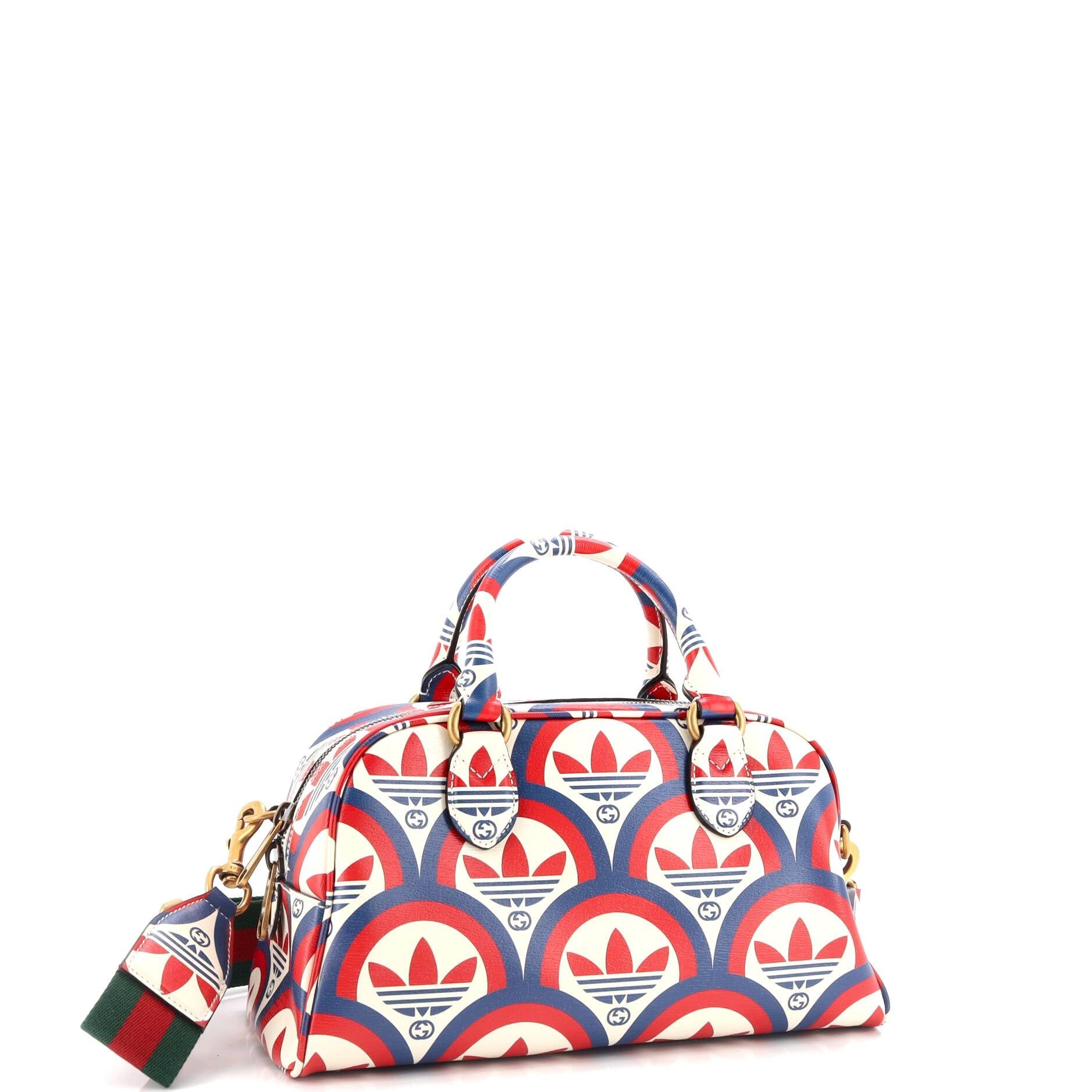 Gucci X Adidas Duffle Bag Printed Leather Mini