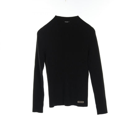 Chanel Black Coco Mark Clover Knit Rayon Wool P 64687k 60670