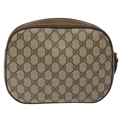 Gucci Gg Supreme Web Sherry Line Clutch Bag Pvc Beige Gold 89 01 034 Auth