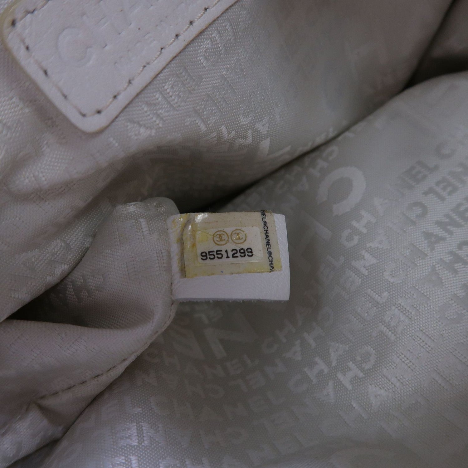 Chanel Brown Beige Lacquered Leather Bag Lambskin