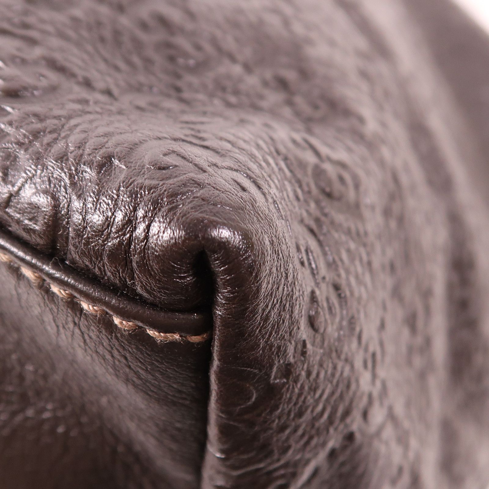 Gucci Cowhide Leather Tote Bag Brown Drak Brown Calfskin (cowhide) 201482