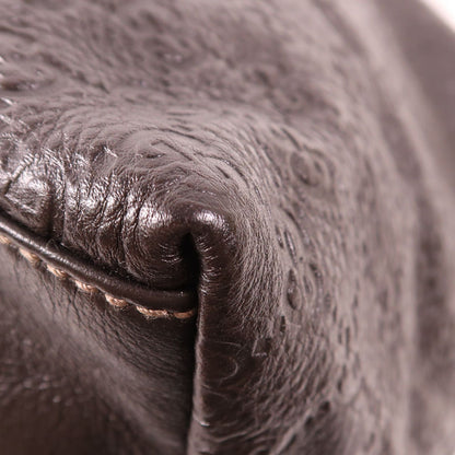 Gucci Cowhide Leather Tote Bag Brown Drak Brown Calfskin (cowhide) 201482