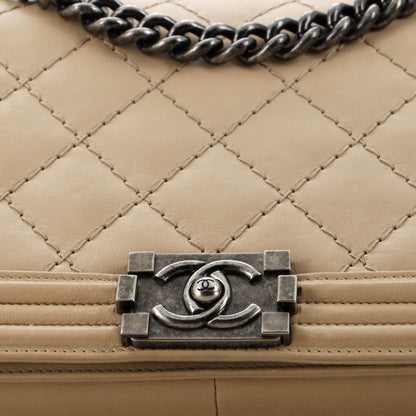 Chanel Stitch Boy Flap Bag Quilted Calfskin New Medium