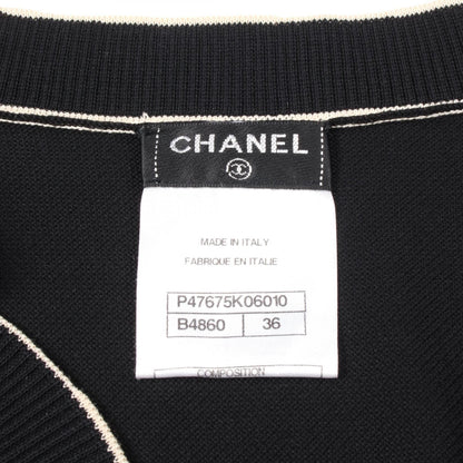 Chanel Black White Dress Cotton P 47675k 06010