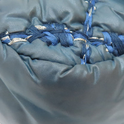 Chanel Matelasse Coco Mark Shoulder Bag Nylon Blue (discoloration)